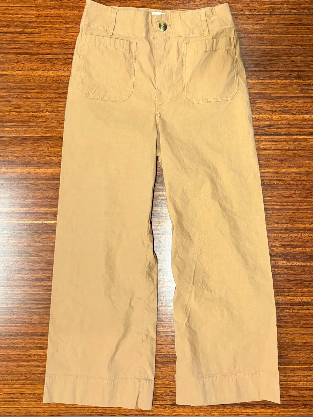 Anthropologie Maeve The Colette high rise wide leg Pants tan size 29 EUC
